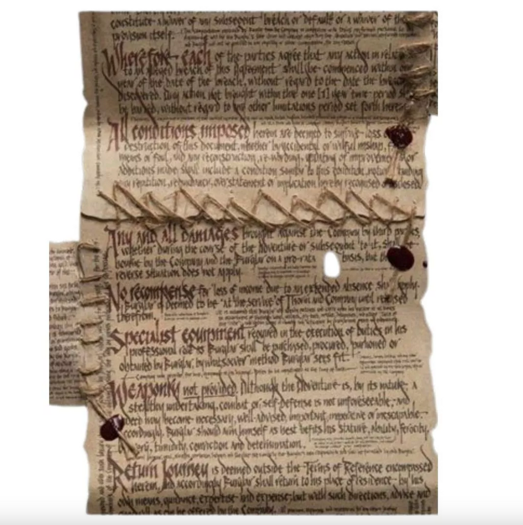 Burglar Contract of Bilbo Baggins