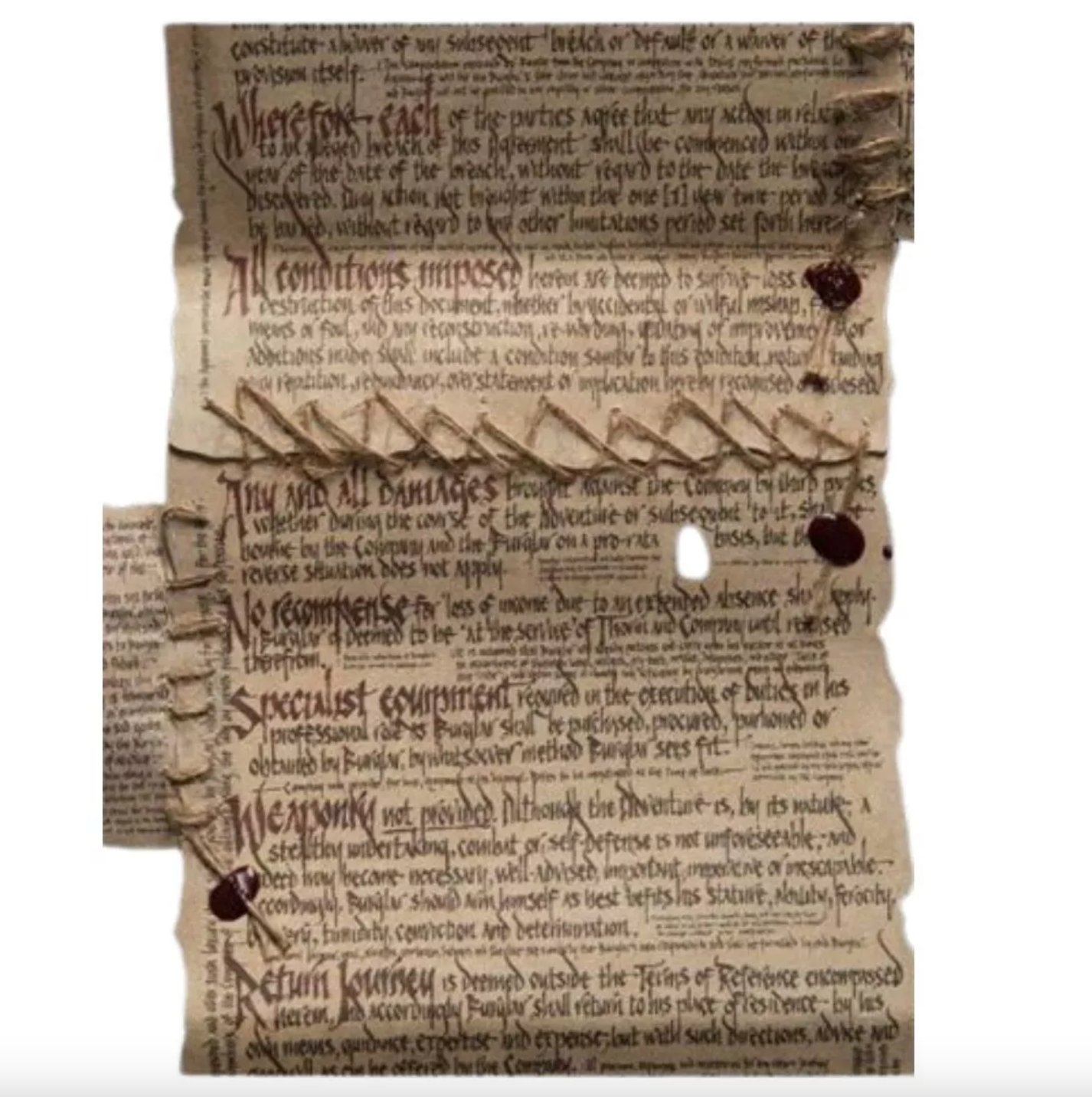 Burglar Contract of Bilbo Baggins