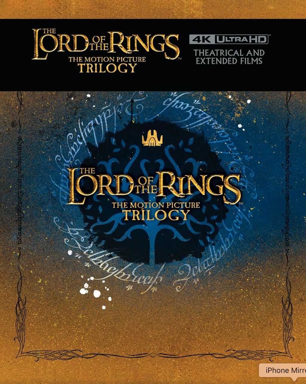Lord of the Rings 4K UHD Blu-Ray Steelbook