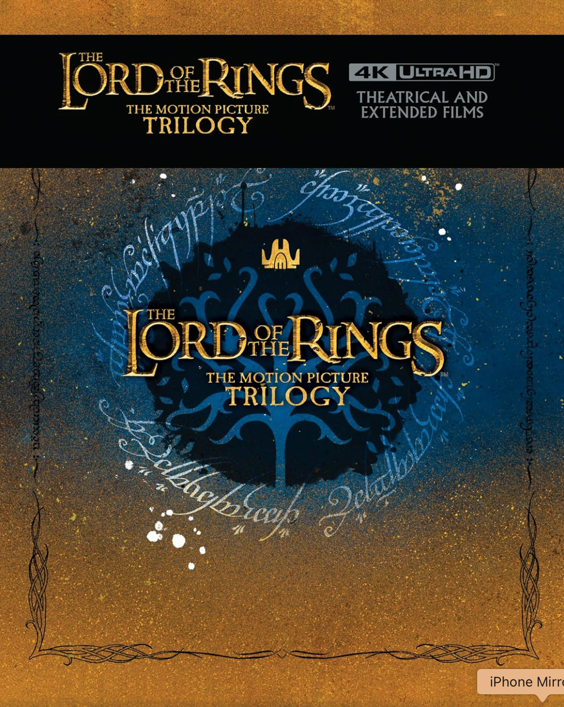 Lord of the Rings 4K UHD Blu-Ray Steelbook