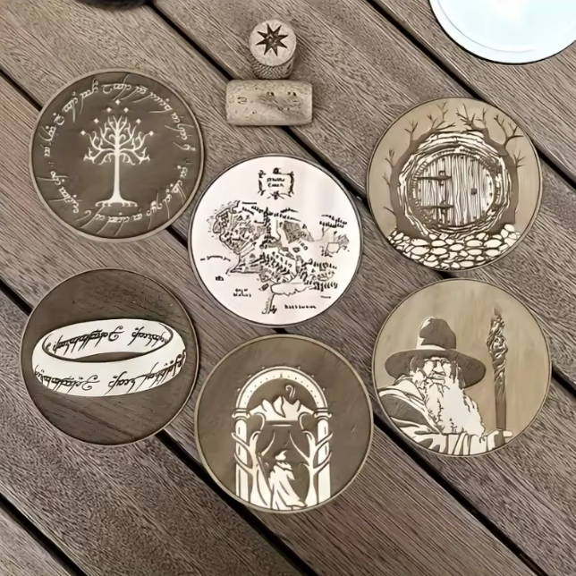 Wooden Coasters - (6 Pieces)