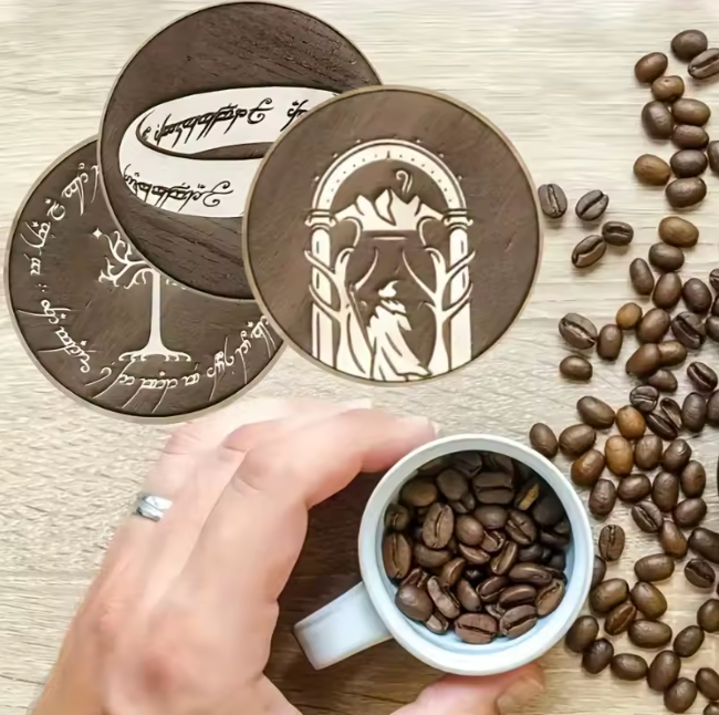 Wooden Coasters - (6 Pieces)