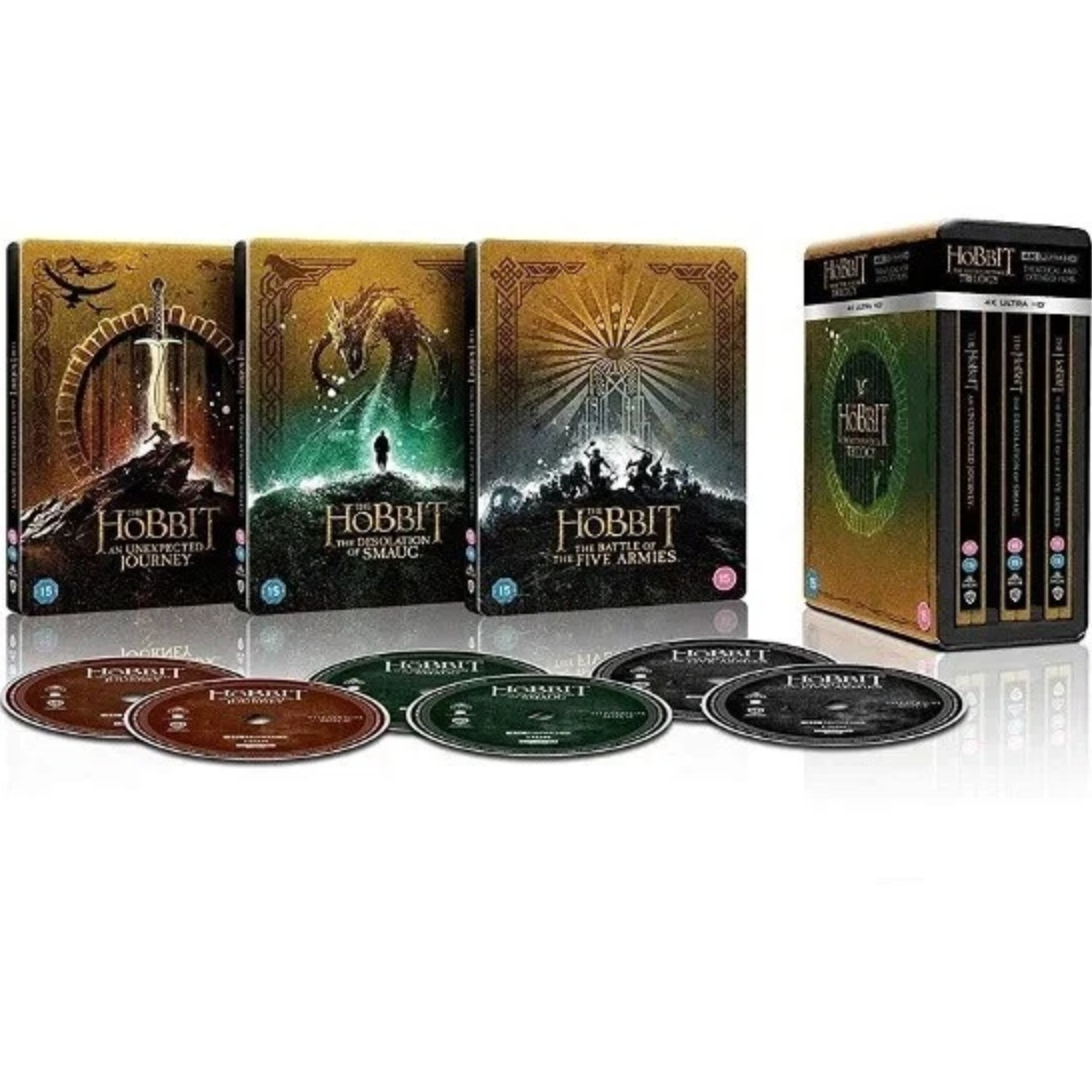 The Hobbit Trilogy Extended 4K Blu-Ray Steelbook Set (Limited Edition)